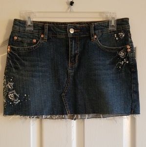 Denim mini skirt